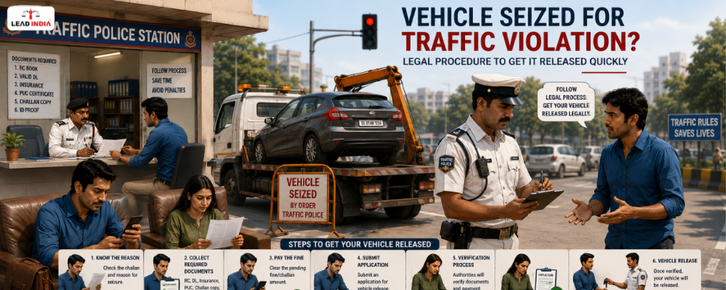 Vehicle Seized For Traffic Violation Legal Procedure To Get It Released Quickly