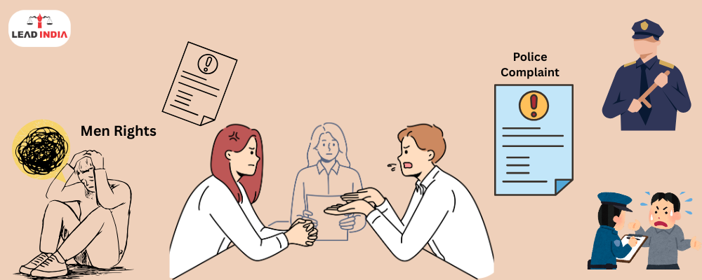 What are the rights of a husband if his wife files a false complaint with the police