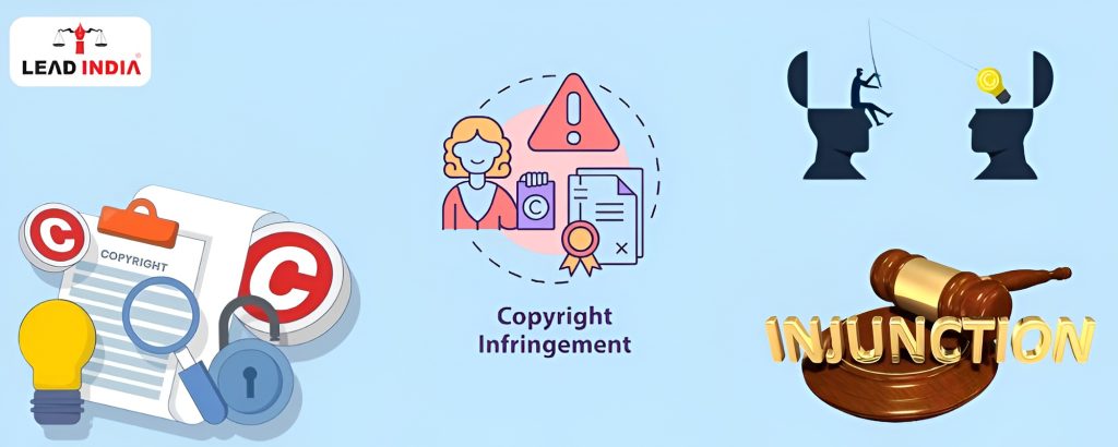 Can an immediate injunction be obtained for copyright infringement