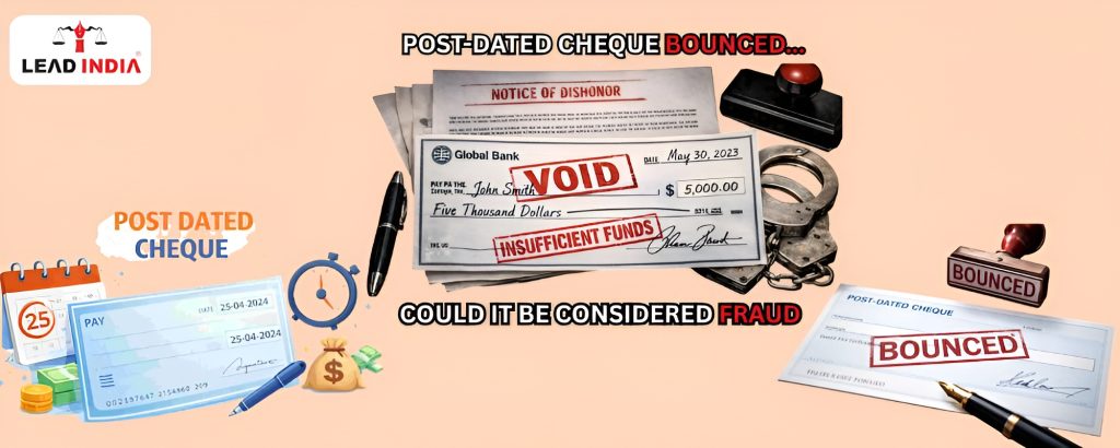 A post-dated cheque bounced Will it be considered fraud