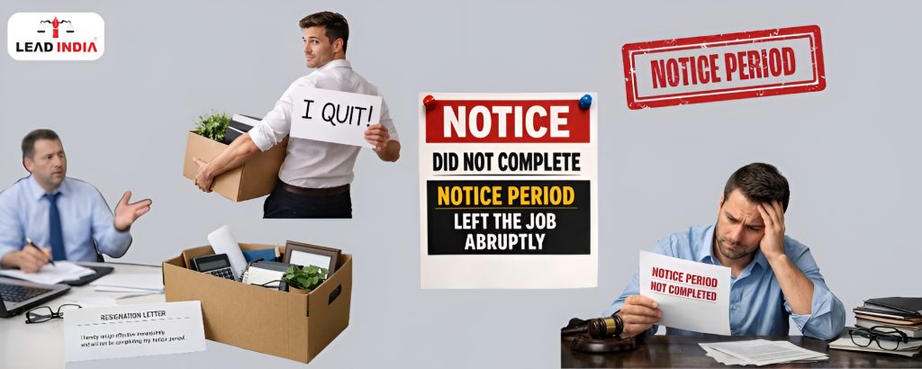 Did not complete the notice period – will there be legal problems