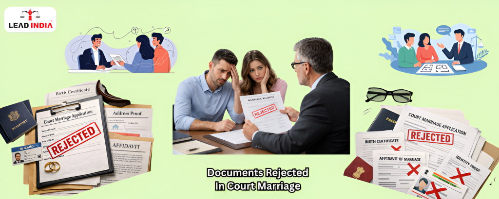 Documents rejected in court marriage – what to do now