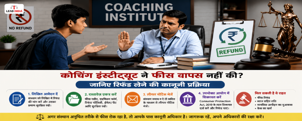 Did the coaching institute not refund the fee Learn the legal process for obtaining a refund.