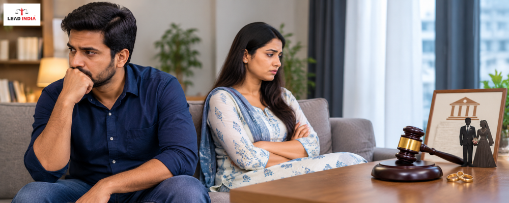 What can a husband do if his wife does not live with him after a court marriage