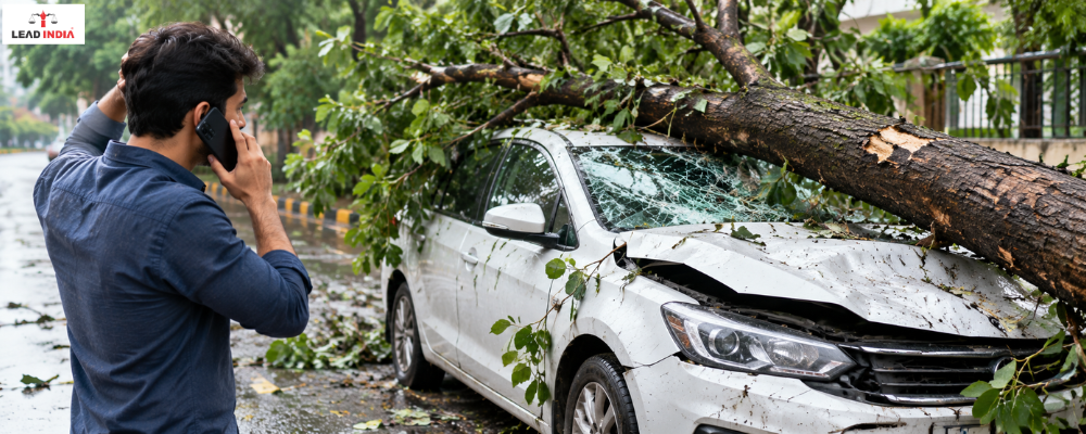 Will I get compensation for the damage to my vehicle caused by a falling tree