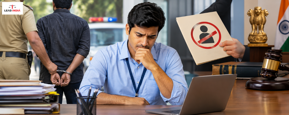 Can a government employee be suspended during the course of a criminal case