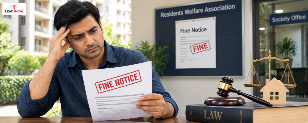 The housing society imposed a fine without any notice or hearing—how can the fine be challenged